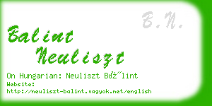 balint neuliszt business card